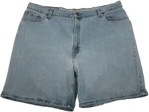 VTG 90s Womens High Rise Levi's 522 Light Wash Blue Denim Jean Shorts Plus Sz 24